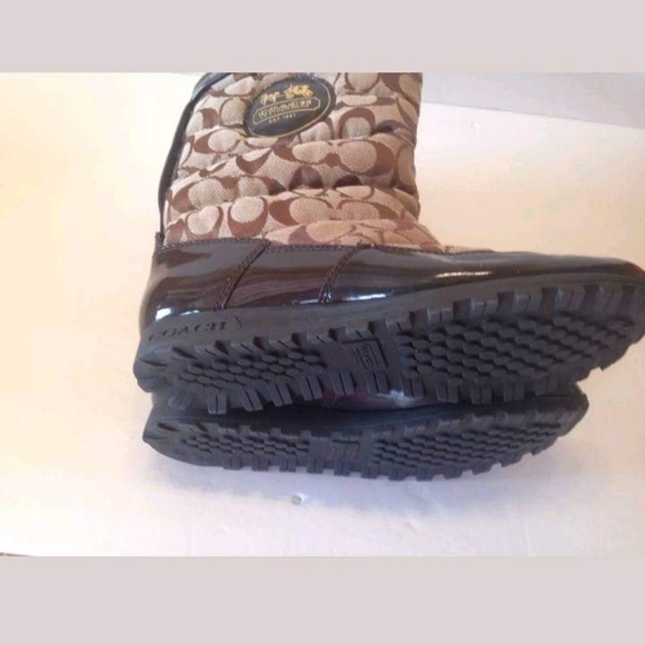 COACH SIG C SNOW BOOTS 7.5 - Picture 9 of 10